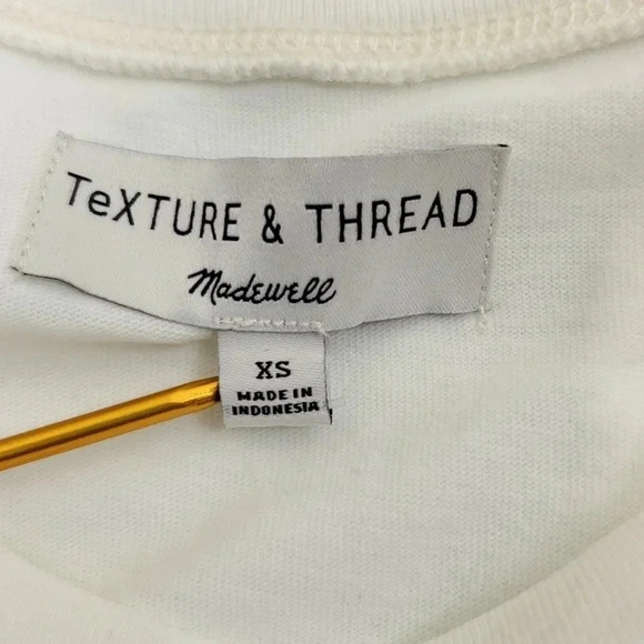 Madewell Hole Punch Flutter Sleeve Top in White Size XS - Picture 6 of 8